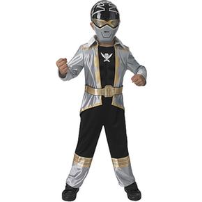 Power Rangers – Disfraz Silver Supermegaforce Caja – Talla S (3-4 Años)