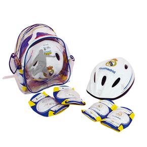 Mochila Con Casco Y Protecciones Real Madrid C.f. Importación