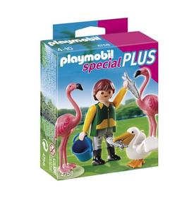 Playmobil Cuidador De Zoo Con Pájaros Exóticos