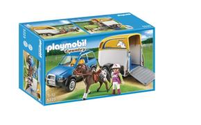 Playmobil Vehículo Con Remolque Para Ponis