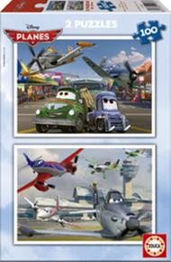 Aviones 2 Puzzles De 100 Piezas