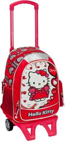 Hello Kitty Roja Mochila Con Ruedas Desmontable