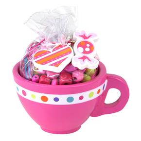 Set De Perlas En Taza Rosa