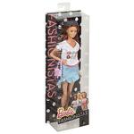 Barbie – Muñeca Barbie Fashionistas Falda Azul Top Blanco-2