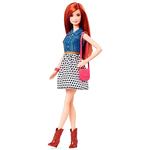 Barbie – Muñeca Barbie Fashionista Falda Blanca Y Negra Top Vaquero-1