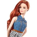 Barbie – Muñeca Barbie Fashionista Falda Blanca Y Negra Top Vaquero-2