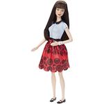 Barbie – Muñeca Fashionista Falda Rojo Y Negro-1