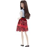 Barbie – Muñeca Fashionista Falda Rojo Y Negro-4