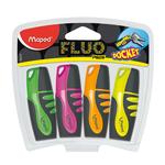 Marcador Mini Fluo Pocket Soft Blíster 4 Colores